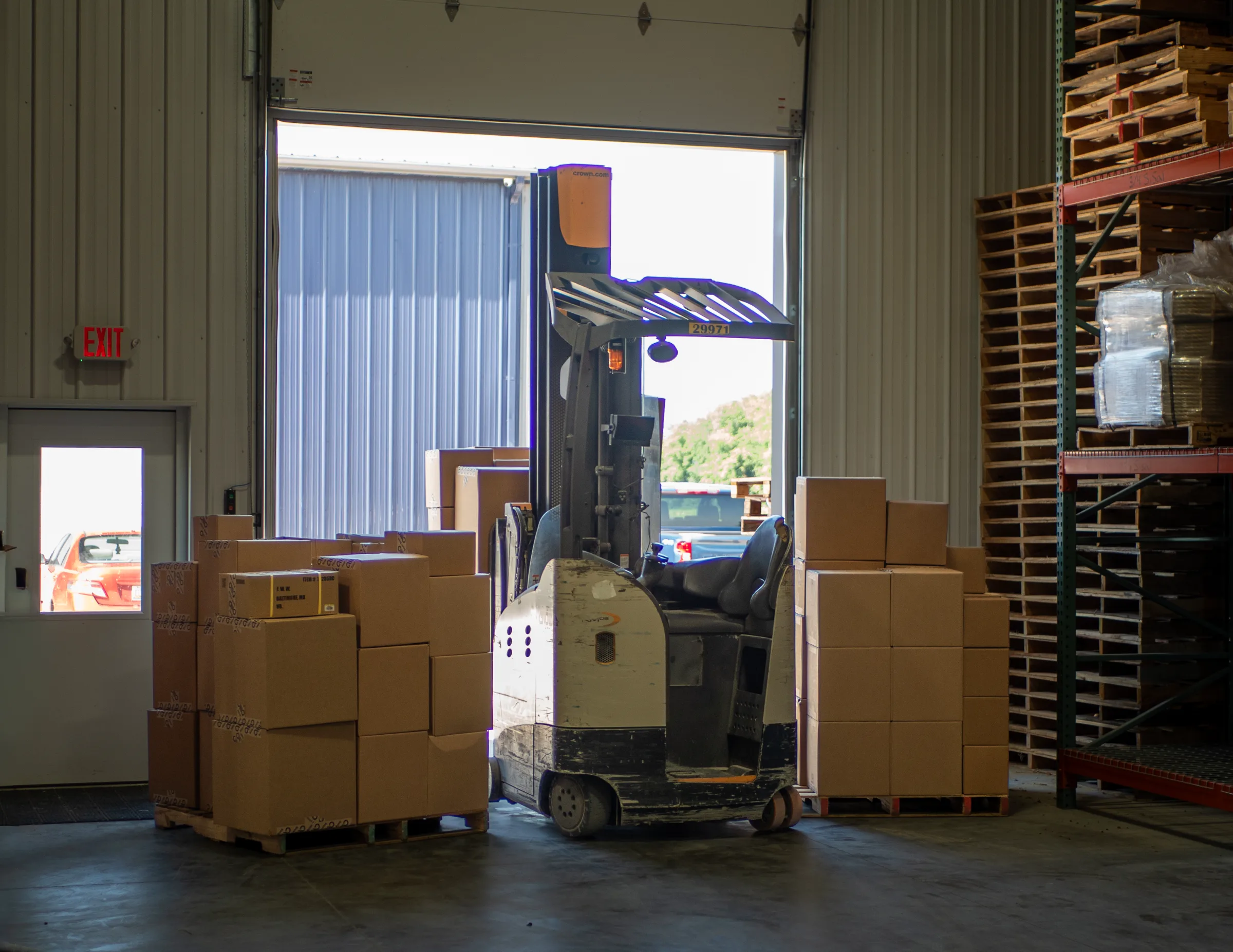 Forklift and packages