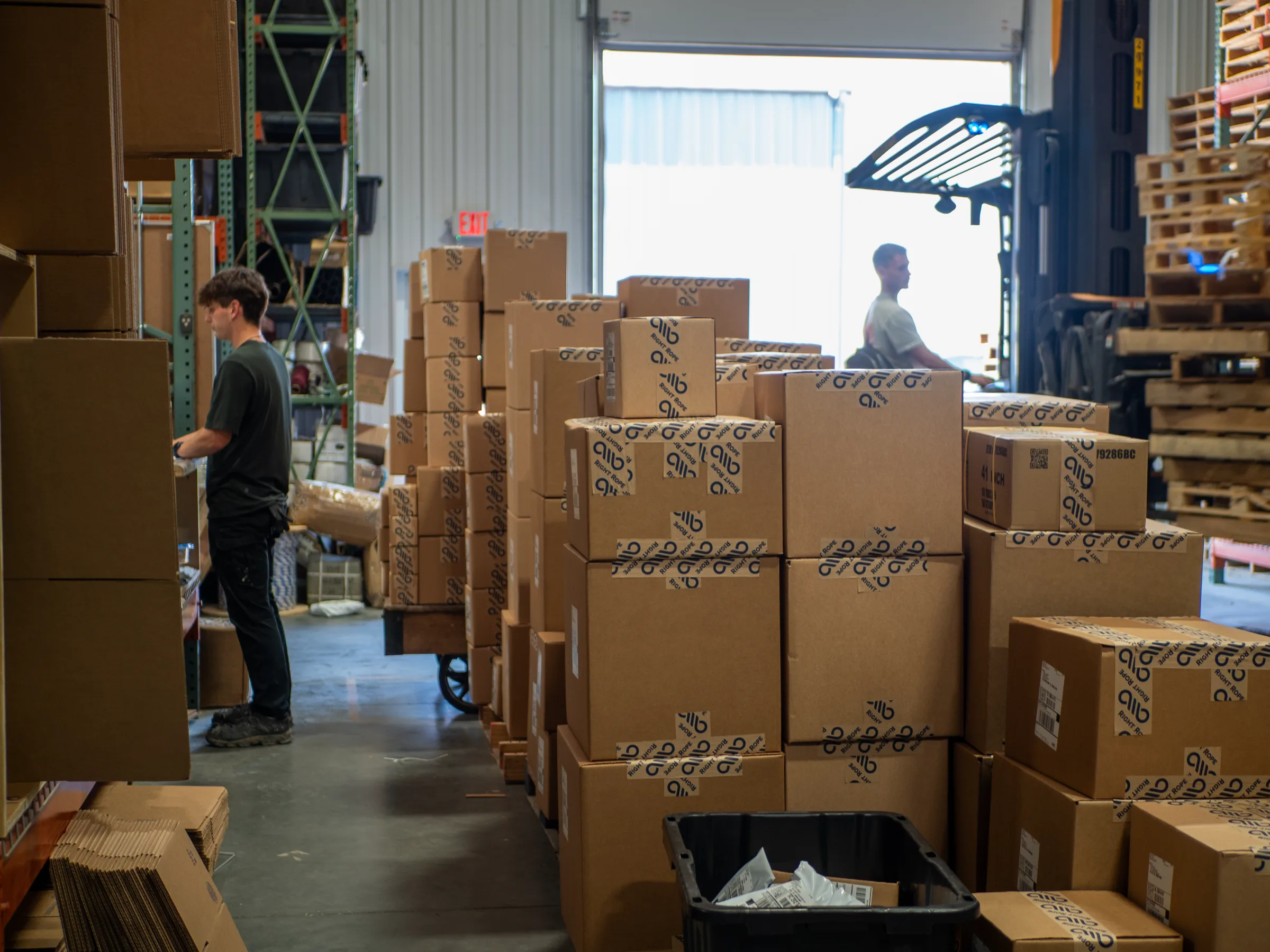 Employees working on shipping orders